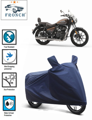 FRONCH Waterproof Two Wheeler Cover for Royal Enfield(Meteor 350, Blue)