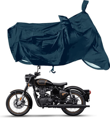 RiderShine Two Wheeler Cover for Royal Enfield(Bullet Trials 500, Black)