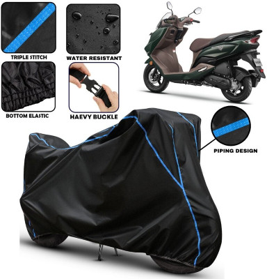 kerwa Two Wheeler Cover for Suzuki(Burgman Electric, Black, Blue)