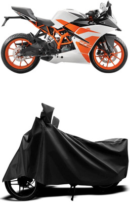 amtec Waterproof Two Wheeler Cover for KTM(RC 200, Black)