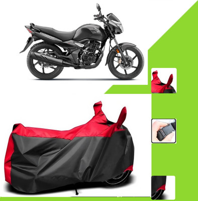 WMIZEXA Two Wheeler Cover for Honda(CB Unicorn 150, Black, Red)