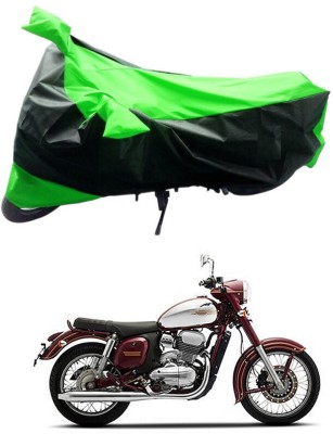 Genipap Two Wheeler Cover for JAWA(42, Black, Green)