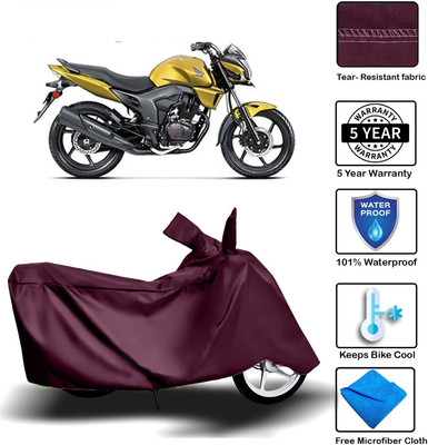 MISSION COLLECTION Waterproof Two Wheeler Cover for Honda(CB Unicorn, Maroon)