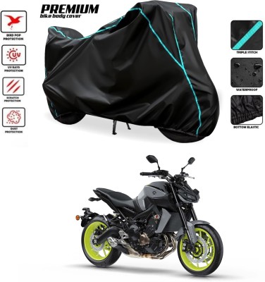 MADAFIYA Waterproof Two Wheeler Cover for Yamaha(MT 09, Black, Blue)