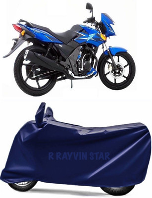 R Rayvin Star Two Wheeler Cover for TVS(Flame, Blue)