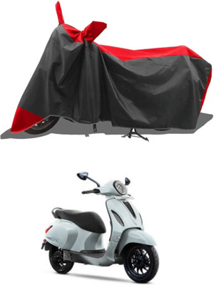 RAQTRO Waterproof Two Wheeler Cover for Bajaj(Scooty, Black)