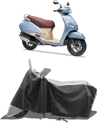 GROFATIK Two Wheeler Cover for TVS(Jupiter Grande, White)