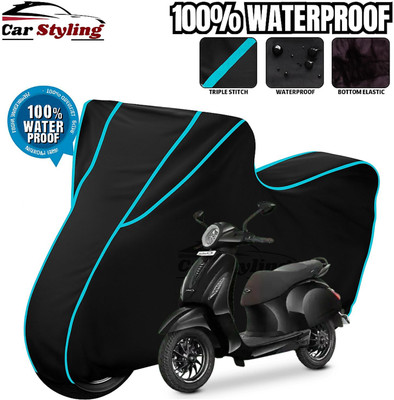 Car Styling Waterproof Two Wheeler Cover for Bajaj(Chetak, Maroon)