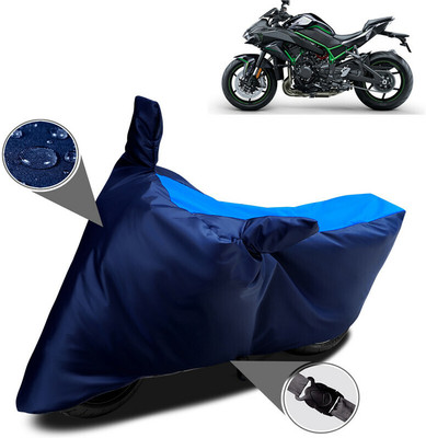 DeepShakshi AUTOMOTIVE Waterproof Two Wheeler Cover for Kawasaki(ZH2, Blue)