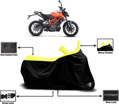 Amexride Two Wheeler Cover for KTM(125 Duke BS6, Yellow)