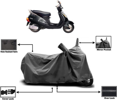 Amexride Two Wheeler Cover for Kinetic(Nova EX, Grey)
