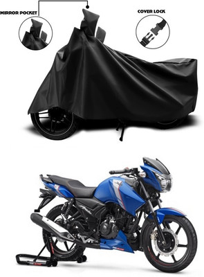 ANTHUB Two Wheeler Cover for TVS(Apache RTR 160 4V, Black)