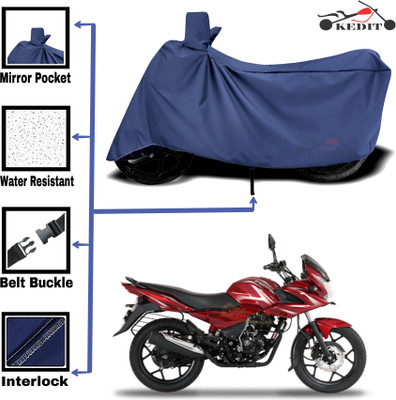 KEDIT Two Wheeler Cover for Bajaj(Discover 150 f, Blue)