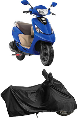 MMSSTAR Waterproof Two Wheeler Cover for TVS(Scooty Zest 110 BS6, Black)
