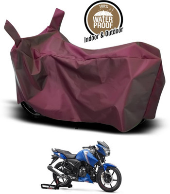 KEDIT Two Wheeler Cover for TVS(Apache RTR 160, Maroon)