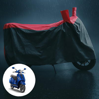 PAGORA Waterproof Two Wheeler Cover for Bajaj(New Chetak, Grey, Red)