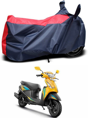 Mdstar Two Wheeler Cover for Hero(Pleasure+ 110, Red, Black)