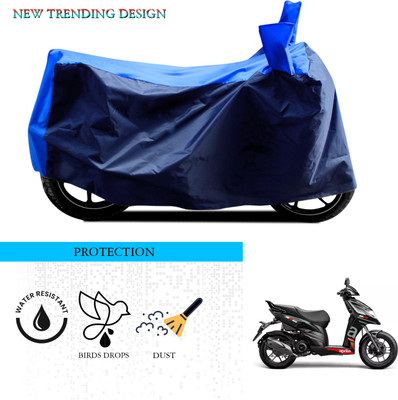 ANTHUB Waterproof Two Wheeler Cover for Aprilia(SR 150, Black, Blue)