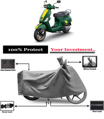Amexride Two Wheeler Cover for Vespa(SXL 125 BS6, Grey)