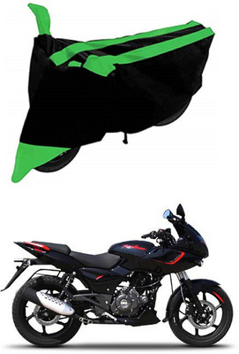 Mdstar Waterproof Two Wheeler Cover for Bajaj(Pulsar 180F, Green, Black)