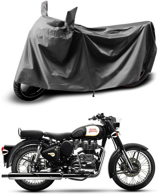 Gali Bazar Waterproof Two Wheeler Cover for Royal Enfield(Bullet 350, Grey)