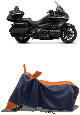 SUGASHRI Waterproof Two Wheeler Cover for Honda(Gold Wing GL1800, Orange, Blue)