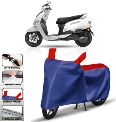 WMIZEXA Two Wheeler Cover for Universal For Bike(iQube, Red)