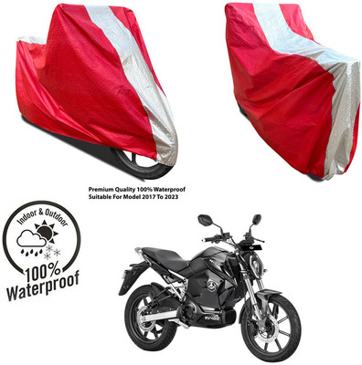 AUTOCAD Waterproof Two Wheeler Cover for TVS(Star City Plus BS6, Silver, Red)