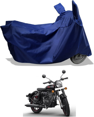 Amexride Two Wheeler Cover for Royal Enfield(Bullet 350, Blue)