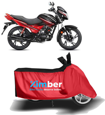 AutoRash Two Wheeler Cover for Hero(Glamour, Red, Black)