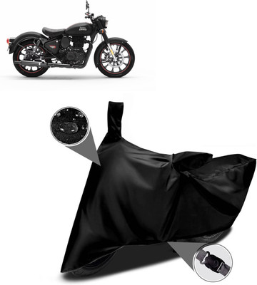 CODOKI Waterproof Two Wheeler Cover for Royal Enfield(Classic 350, Black)