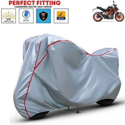 BigFly Waterproof Two Wheeler Cover for KTM(250 Duke, Silver)