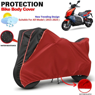 CABRY Waterproof Two Wheeler Cover for TVS(X1, Red, Black)