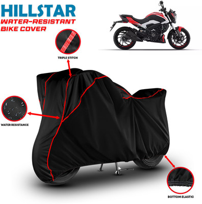 HILLSTAR Waterproof Two Wheeler Cover for Bajaj(Dominar 250, Black, Red)