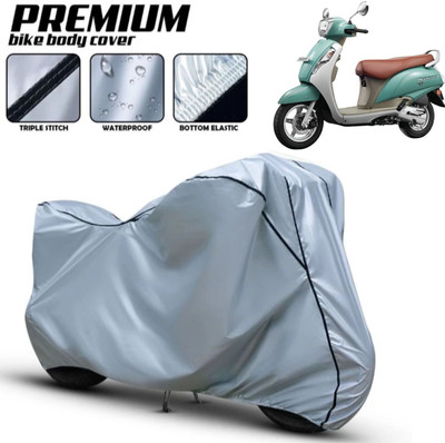 AutoGalaxy Waterproof Two Wheeler Cover for Suzuki(Access 125, Silver)