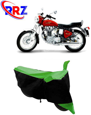 RRZ Waterproof Two Wheeler Cover for Royal Enfield(Electra 5S, Black, Green)