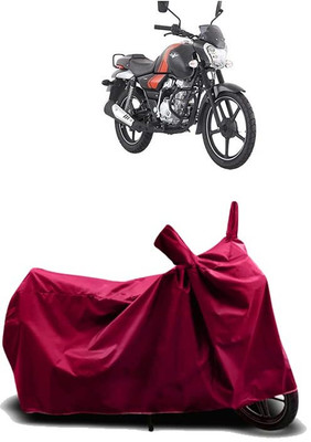 KEDIT Two Wheeler Cover for Bajaj(V12, Maroon)