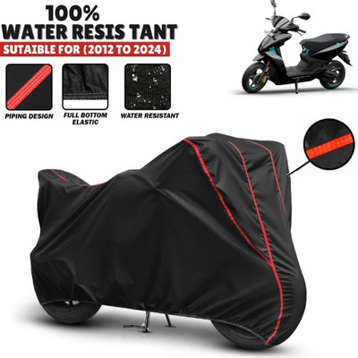 Mwiss Waterproof Two Wheeler Cover for Bajaj(450 X, Black, Red)