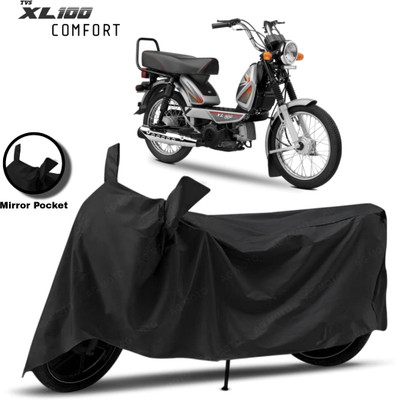 DeepShakshi AUTOMOTIVE Two Wheeler Cover for TVS(XL 100 Comfort, Black)