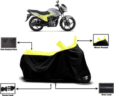 Amexride Two Wheeler Cover for Hero(Glamour Blaze, Yellow)