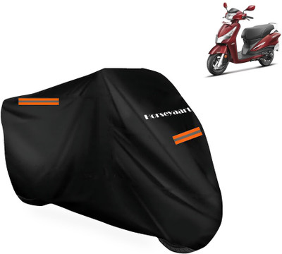 Horseyaart Waterproof Two Wheeler Cover for Hero(Duet 125 CC BS6, Black)