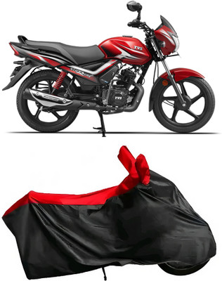 BbcMart Waterproof Two Wheeler Cover for TVS(Star City Plus, Red)