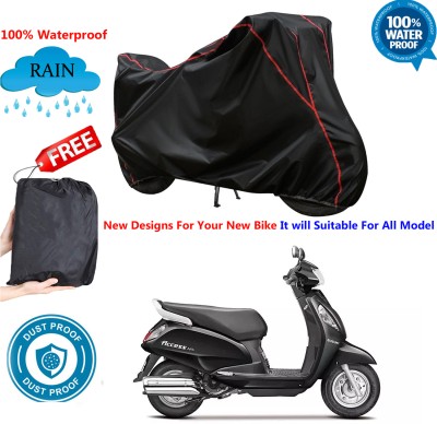 OliverX Waterproof Two Wheeler Cover for Suzuki(Access 125, Black)