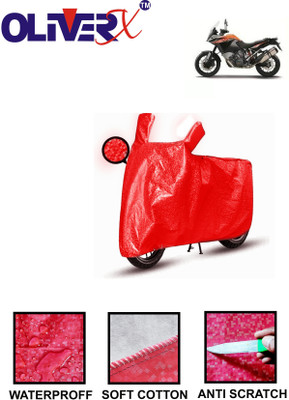 OliverX Waterproof Two Wheeler Cover for KTM(1050 Adventure, Red)