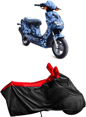 Autofly Waterproof Two Wheeler Cover for Hero(Electric AXLHE-20, Red, Black)