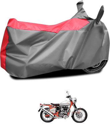 CODOKI Waterproof Two Wheeler Cover for Royal Enfield(Bullet Trials 350, Grey, Red)