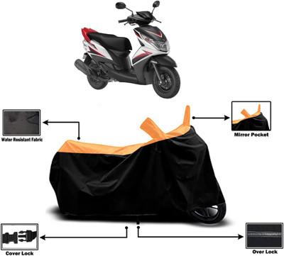 Amexride Two Wheeler Cover for Yamaha(Ray Z BS6, Orange)