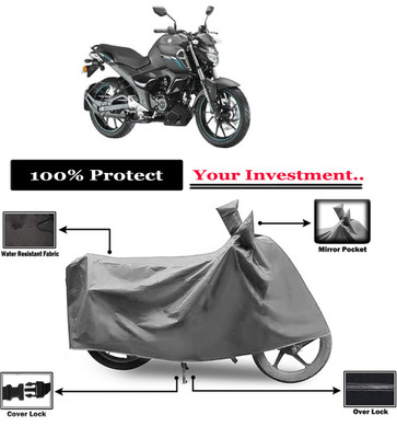 Amexride Two Wheeler Cover for Yamaha(FZ-S Fi Version 3.0, Grey)