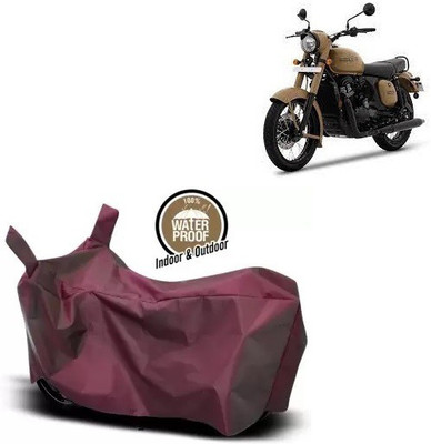 OliverX Waterproof Two Wheeler Cover for Mahindra(Jawa, Maroon)