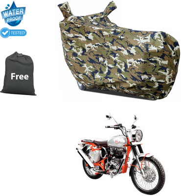 CODOKI Waterproof Two Wheeler Cover for Royal Enfield(Bullet Trials 350, Yellow)